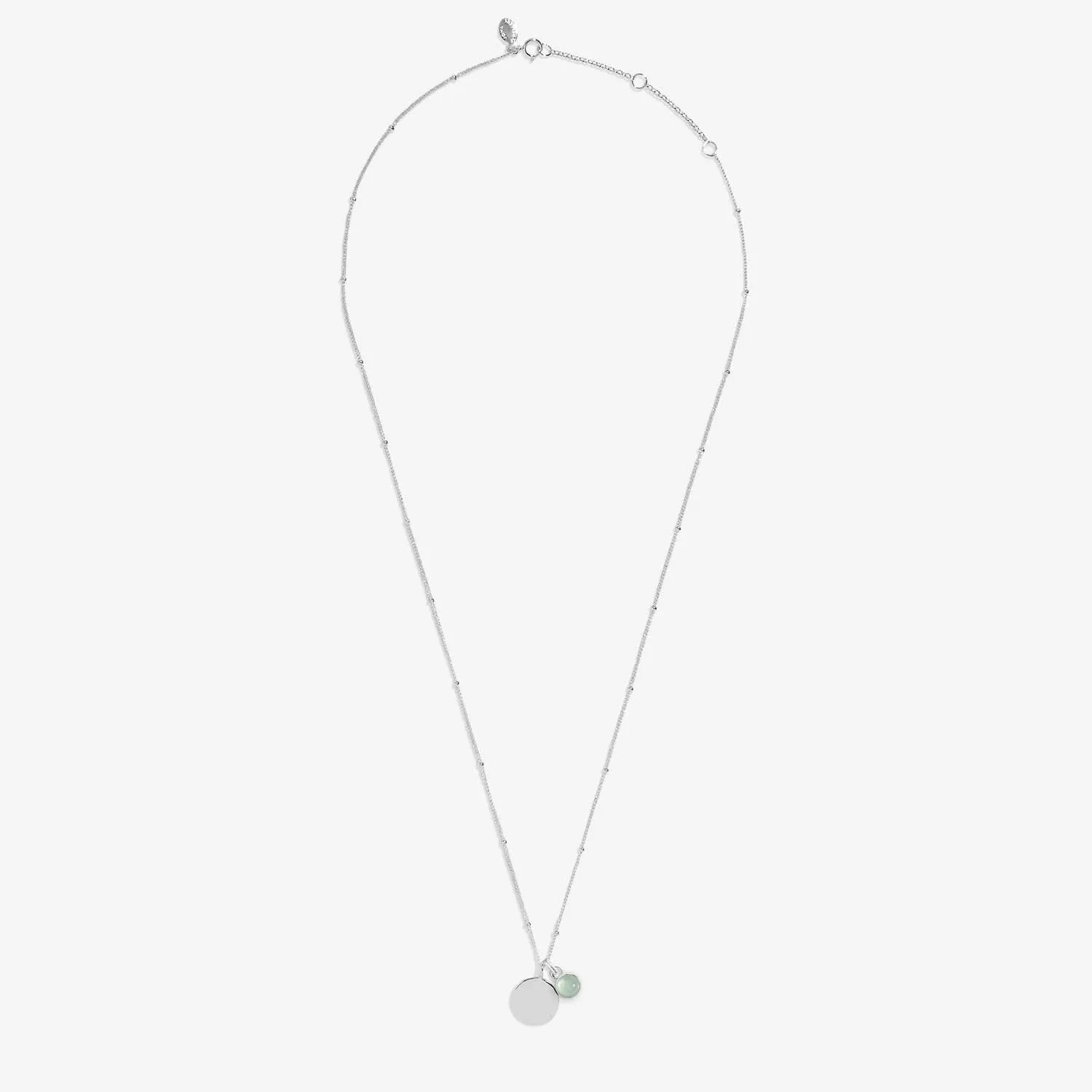 Sterling Silver Birthstone A Little August Necklace JJS0077