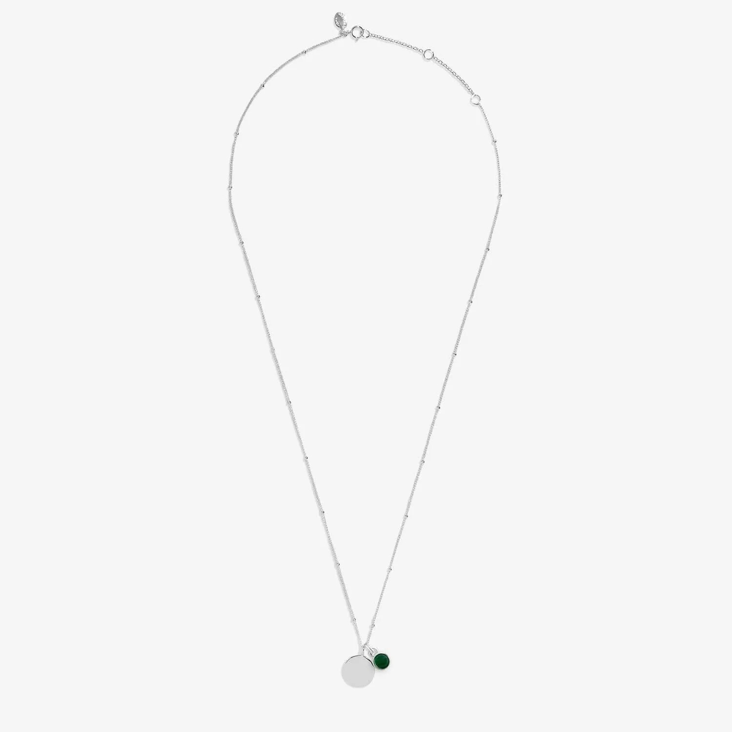 Sterling Silver Birthstone A Little May Necklace JJS0074