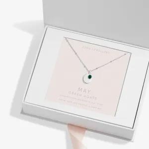 Sterling Silver Birthstone A Little May Necklace JJS0074