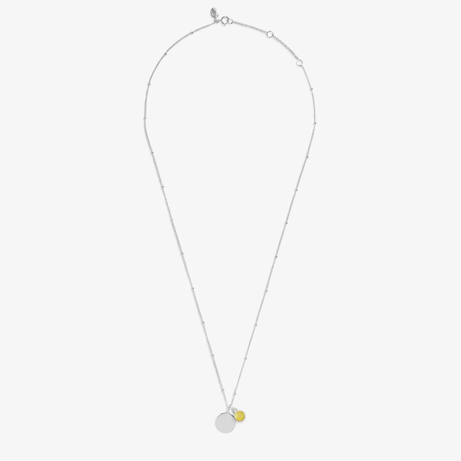 Sterling Silver Birthstone A Little November Necklace JJS0080