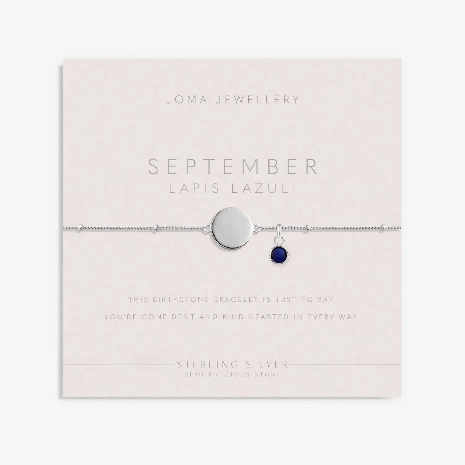 Sterling Silver Birthstone A Little September Bracelet JJS0090