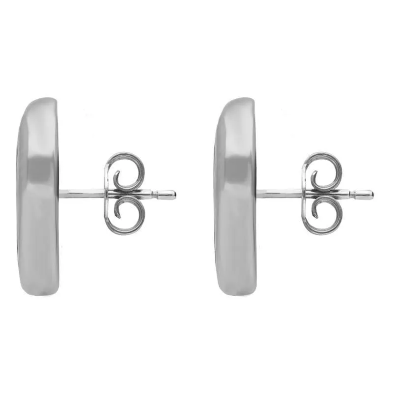 Sterling Silver Blue John Pebble Freeform Stud Earrings