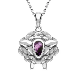 Sterling Silver Blue John Sheep Necklace