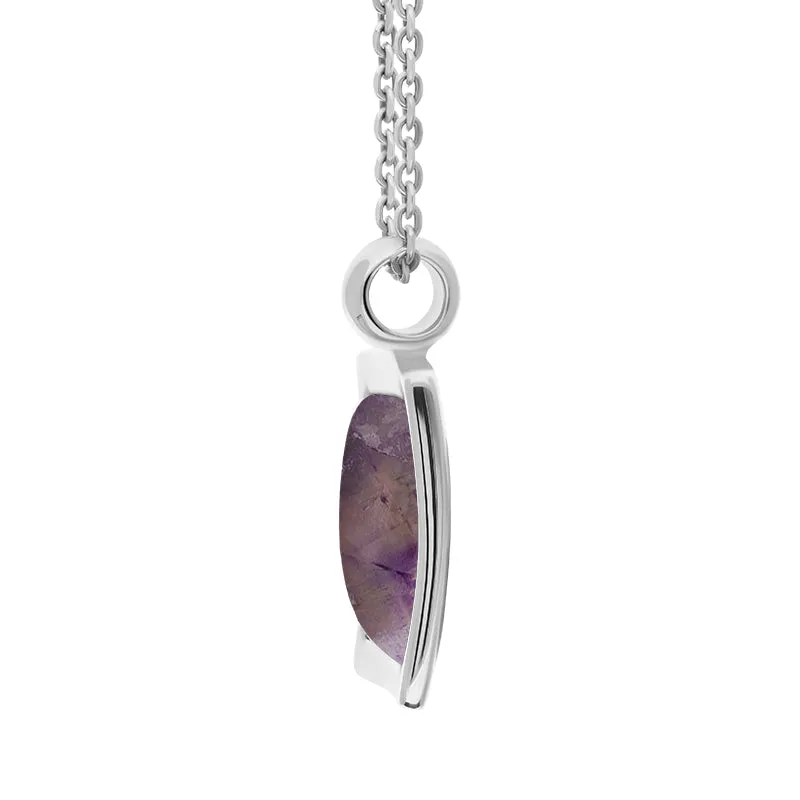 Sterling Silver Blue John Square Necklace D