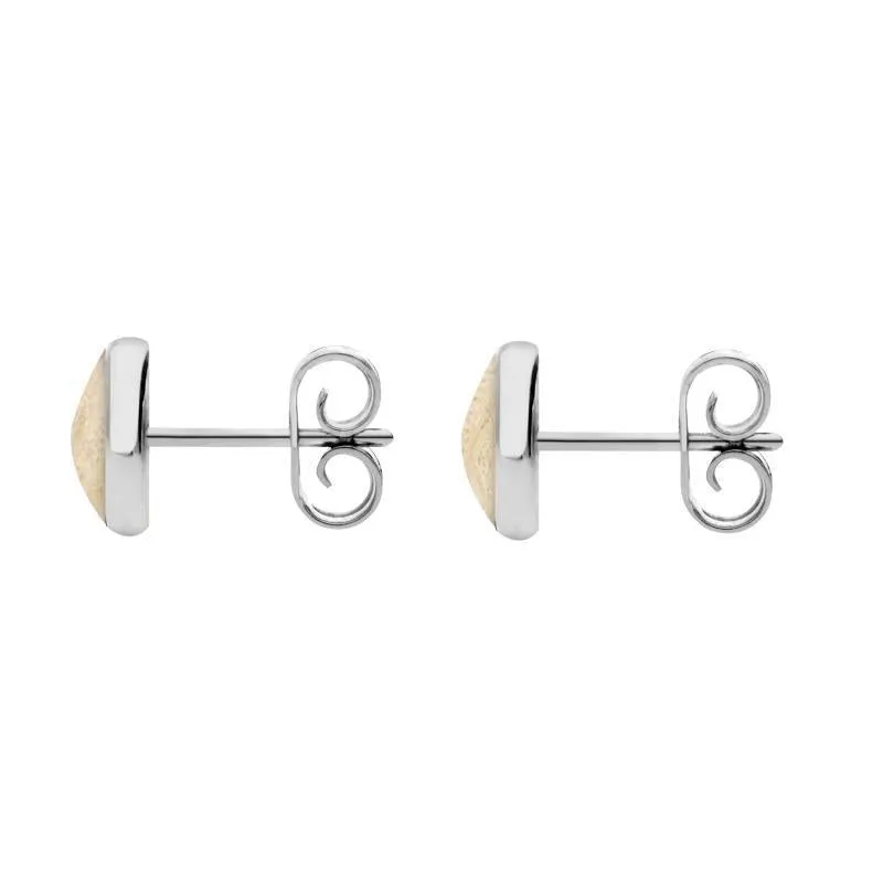 Sterling Silver Coquina 6mm Classic Medium Round Stud Earrings
