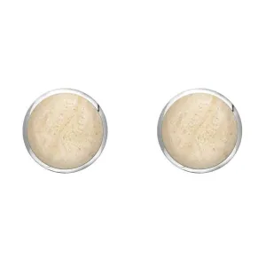 Sterling Silver Coquina 6mm Classic Medium Round Stud Earrings