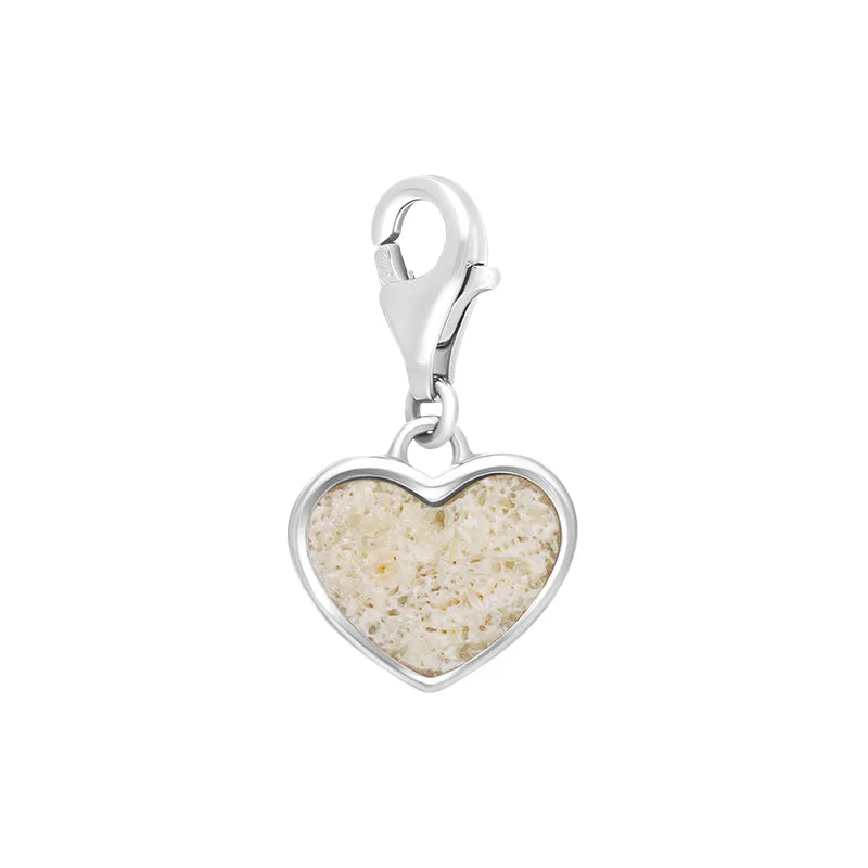 Sterling Silver Coquina Barbados Heart Clip Charm