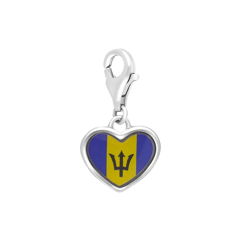 Sterling Silver Coquina Barbados Heart Clip Charm
