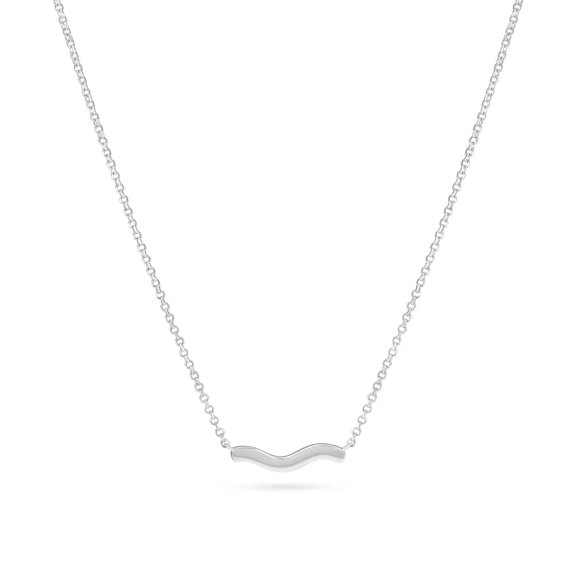 Sterling Silver Ellera Waves Pianura Necklace SJ-N3859