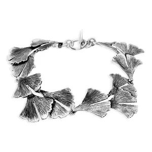 Sterling Silver Gingko Bracelet