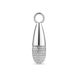 Sterling Silver Goccia Charm SJ-CH2488-CZ
