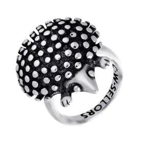 Sterling Silver Hedgehog Ring D