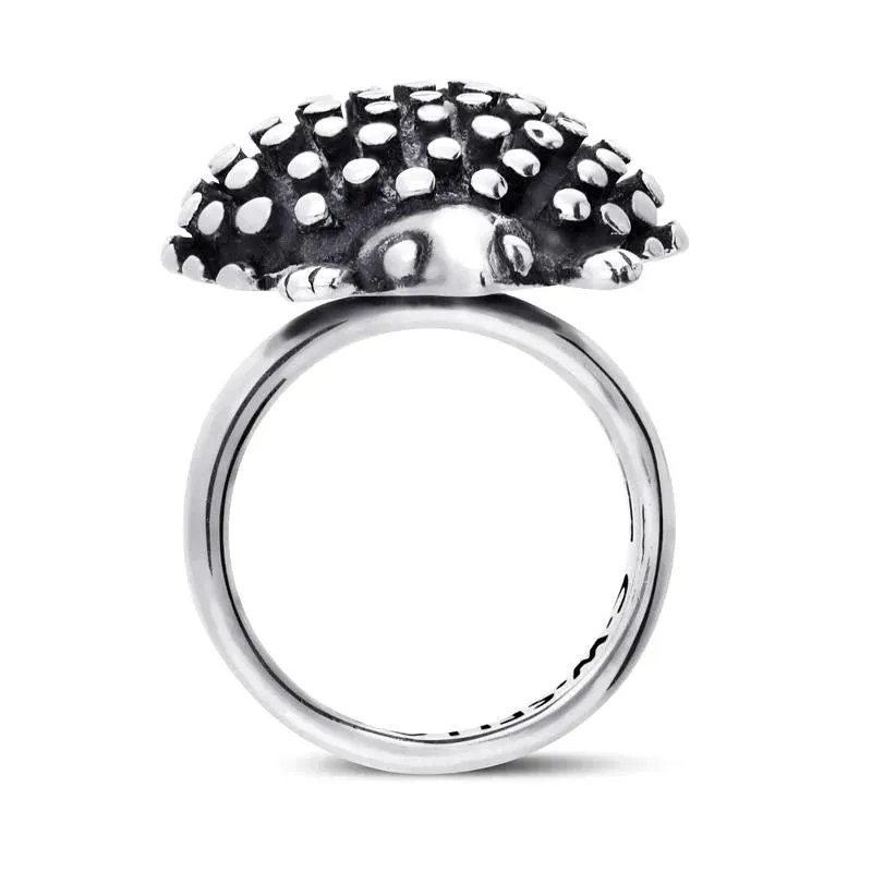 Sterling Silver Hedgehog Ring D
