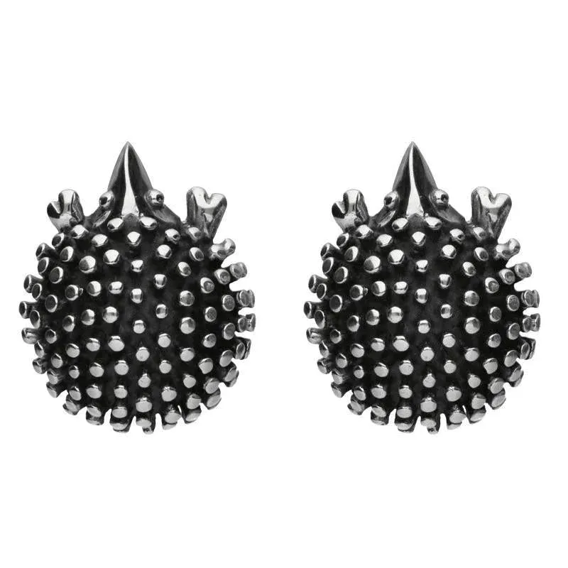 Sterling Silver Hedgehog Stud Earrings D