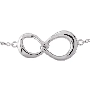 Sterling Silver Infinity Link Necklace D