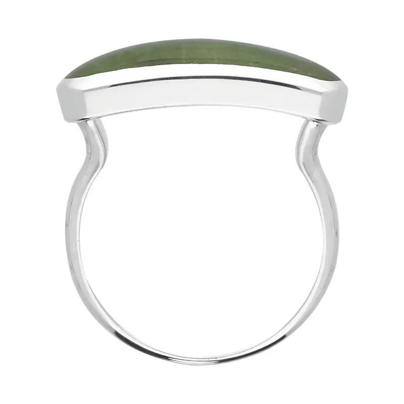 Sterling Silver Jade Lineaire Petite Oval Ring