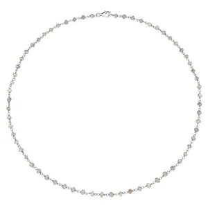 Sterling Silver Labradorite 4mm Bead Chain Link Necklace