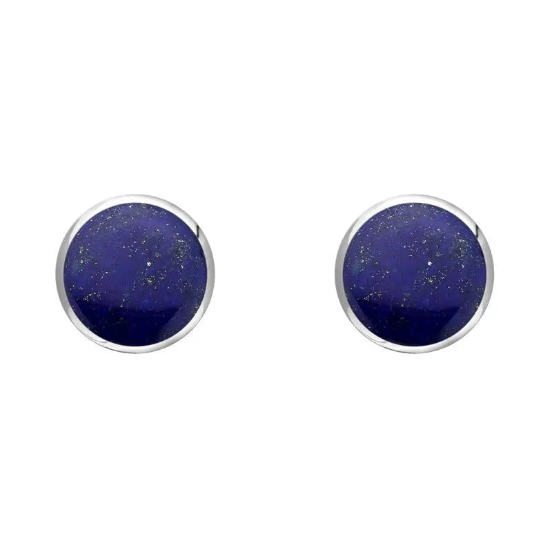 Sterling Silver Lapis Lazuli 5mm Classic Small Round Stud Earrings