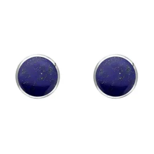 Sterling Silver Lapis Lazuli 5mm Classic Small Round Stud Earrings