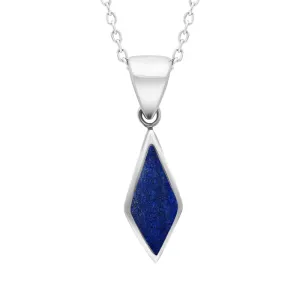 Sterling Silver Lapis Lazuli Dinky Diamond Necklace
