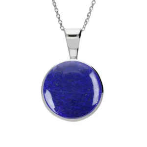 Sterling Silver Lapis Lazuli Heritage Round Necklace