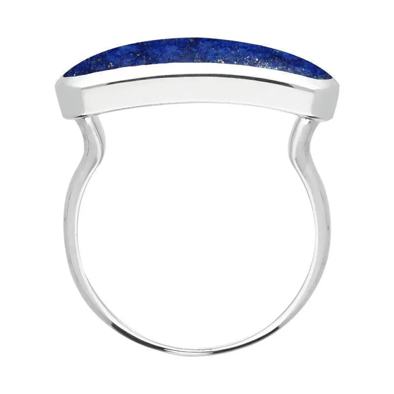 Sterling Silver Lapis Lazuli Lineaire Petite Oval Ring
