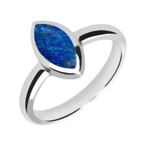 Sterling Silver Lapis Lazuli Marquise Ring