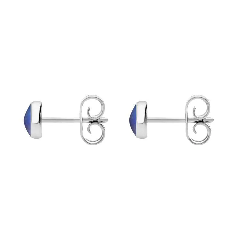 Sterling Silver Moonstone 5mm Classic Small Round Stud Earrings