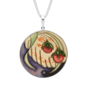 Sterling Silver Moorcroft Flower Buds Round Necklace