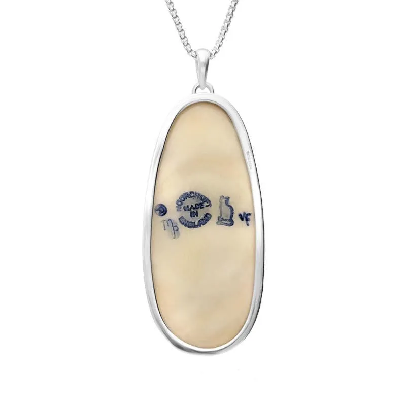 Sterling Silver Moorcroft Oval Whitby Necklace D