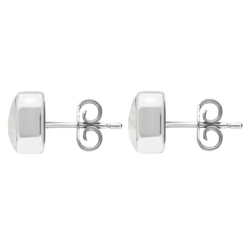 Sterling Silver Mother of Pearl Dinky Cushion Stud Earrings