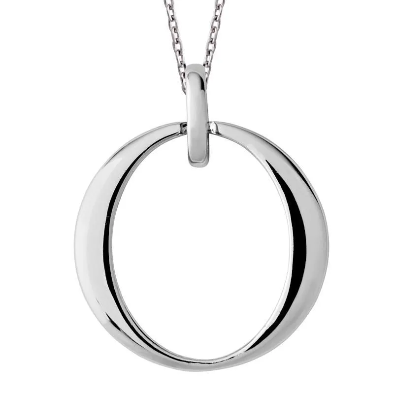 Sterling Silver Open Circle Infinity Necklace D