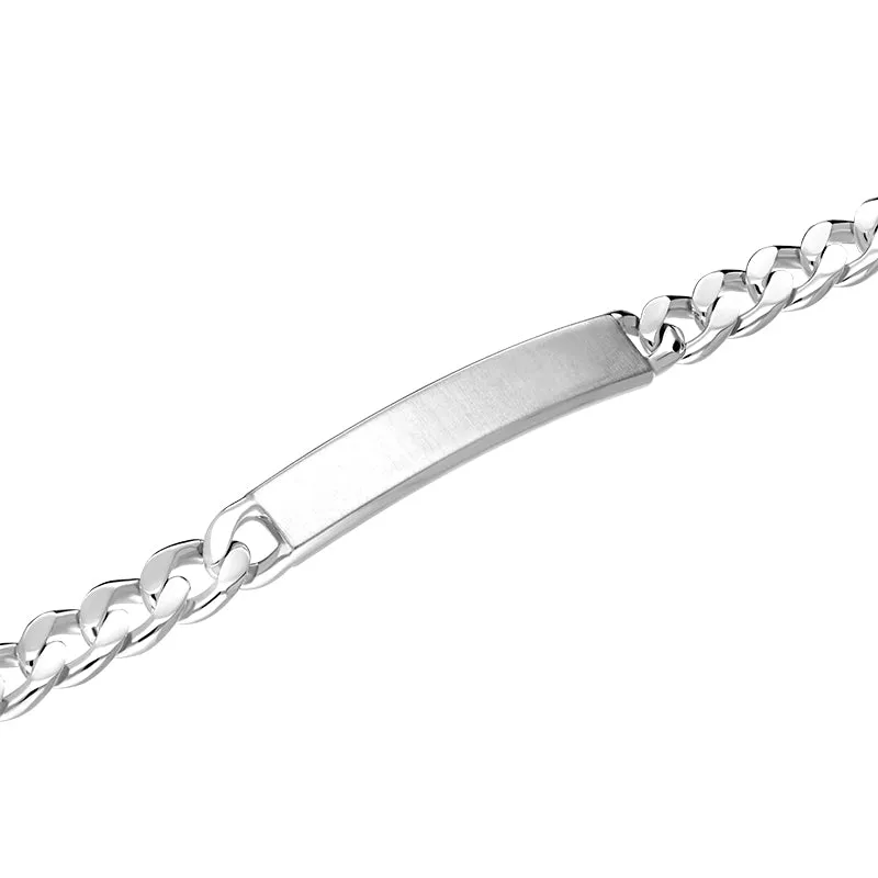 Sterling Silver Polished Medium Identity Bracelet