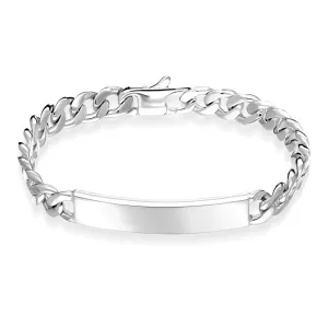 Sterling Silver Polished Medium Identity Bracelet