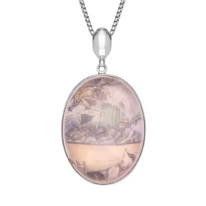 Sterling Silver Rose Quartz Royal Doulton China Wind In The Willows Necklace