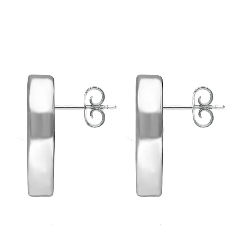 Sterling Silver Royal Crown Derby Sudbury Oval Stud Earrings D