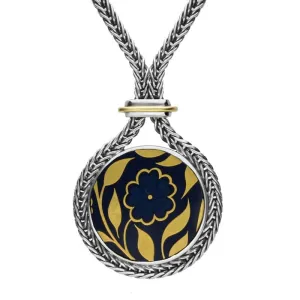 Sterling Silver Royal Crown Derby Sudbury Round Foxtail Necklace D