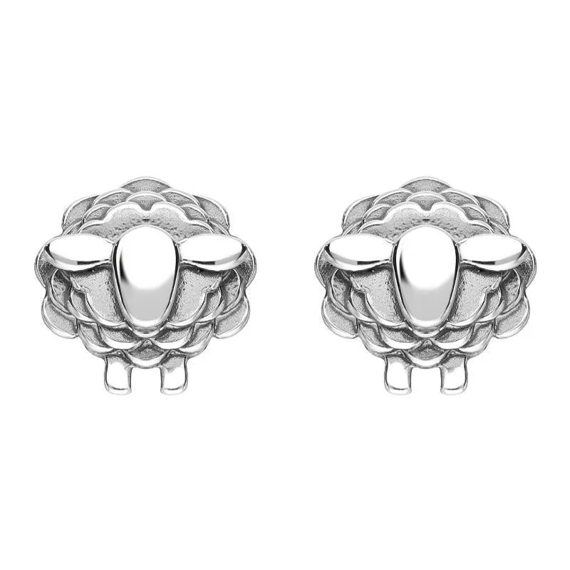 Sterling Silver Sheep Stud Earrings