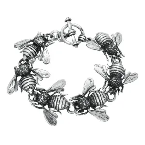 Sterling Silver Six Bee Bracelet