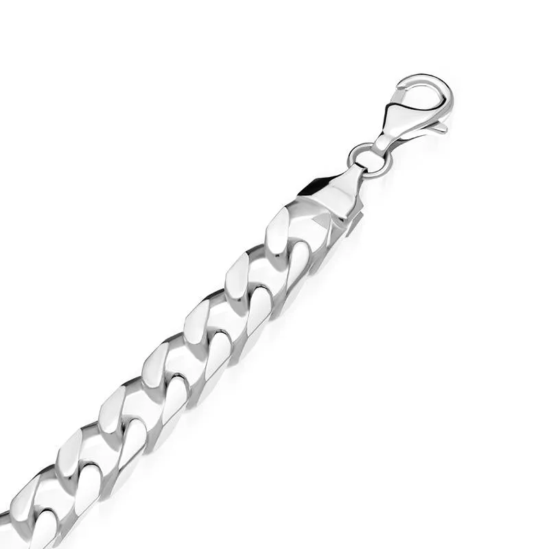 Sterling Silver Slim Curb Bracelet