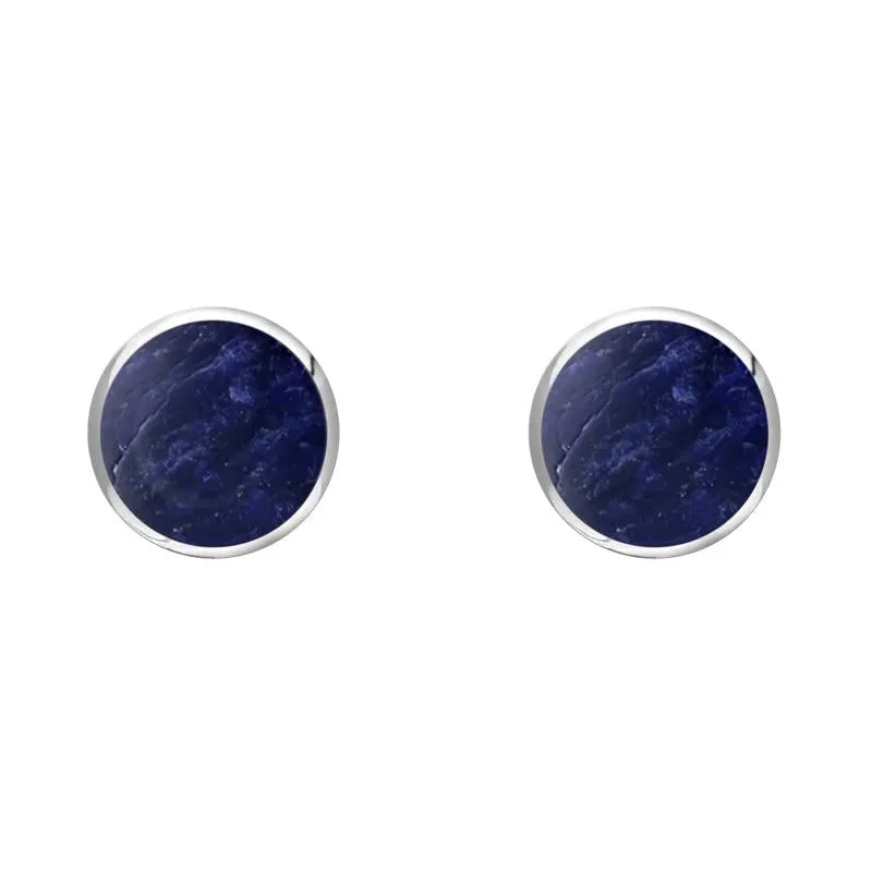 Sterling Silver Sodalite 5mm Classic Small Round Stud Earrings