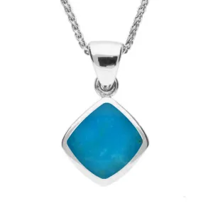 Sterling Silver Turquoise Dinky Cushion Necklace