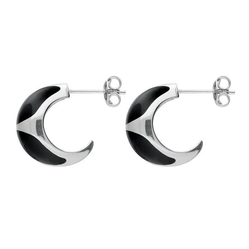 Sterling Silver Whitby Jet Cross Ball Three Piece Set