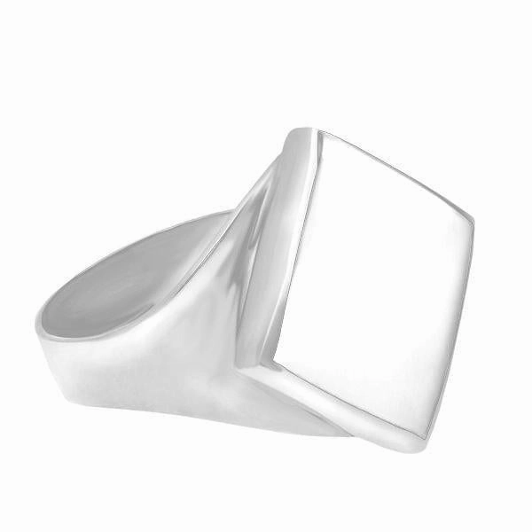 Sterling Silver Bauxite Small Rhombus Ring