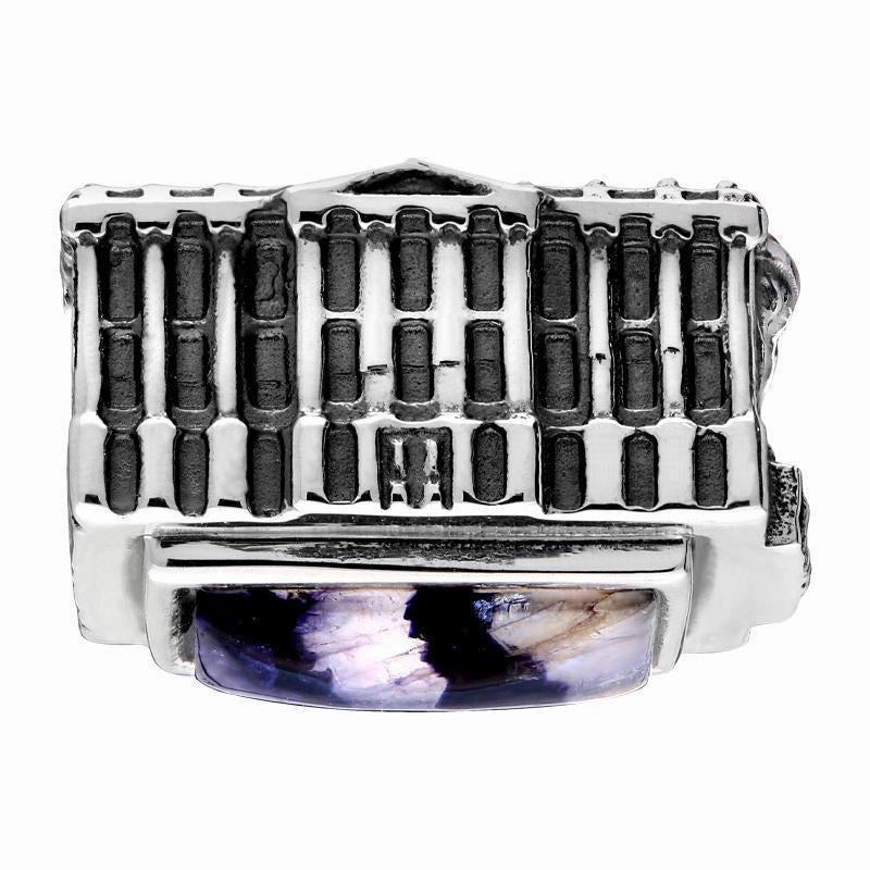 Sterling Silver Blue John Chatsworth House Charm