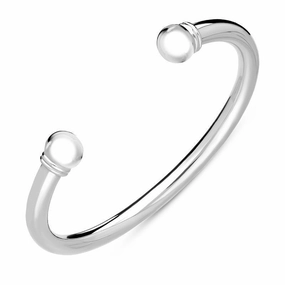 Sterling Silver Extra Large Plain Torc Bangle D