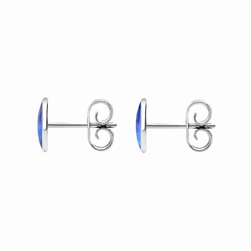 Sterling Silver Moonstone 7 x 5mm Classic Small Oval Stud Earrings