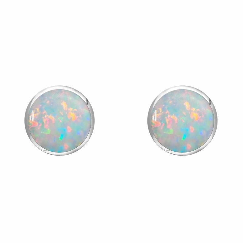 Sterling Silver Opal 5mm Classic Small Round Stud Earrings