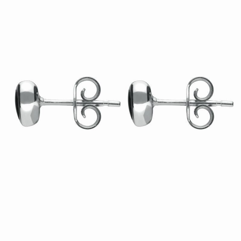 Sterling Silver Preseli Bluestone Medium Heart Stud Earrings