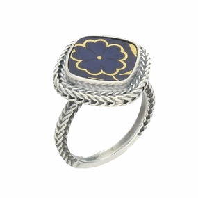 Sterling Silver Royal Crown Derby Sudbury Foxtail Cushion Ring D